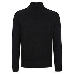 Eleventy Black Ribbed Virgin Wool Sweater - NWT